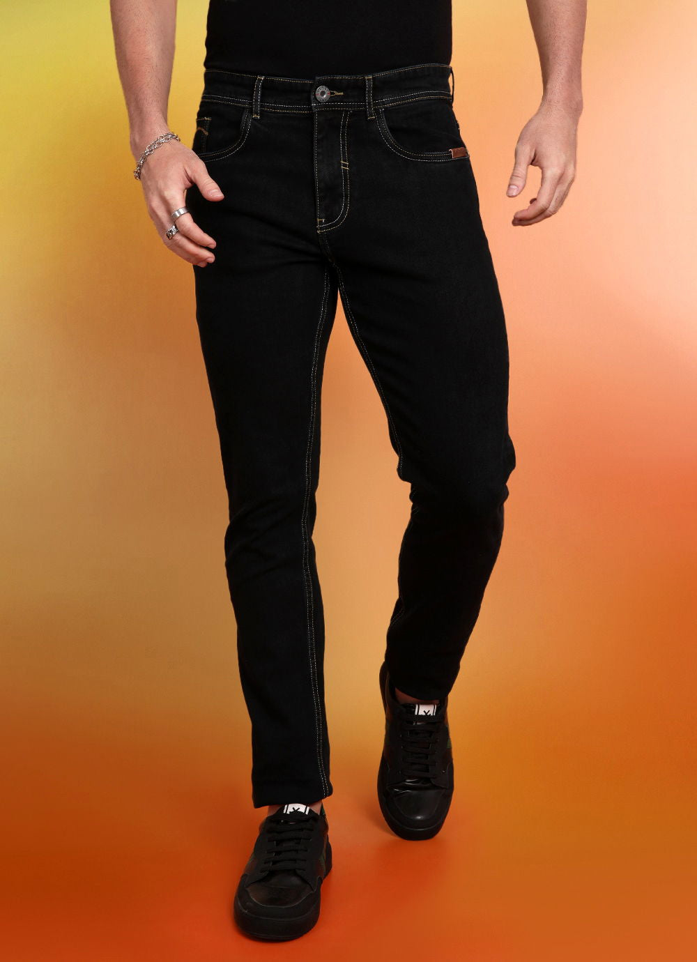 Blue Twill Slim Fit Jeans