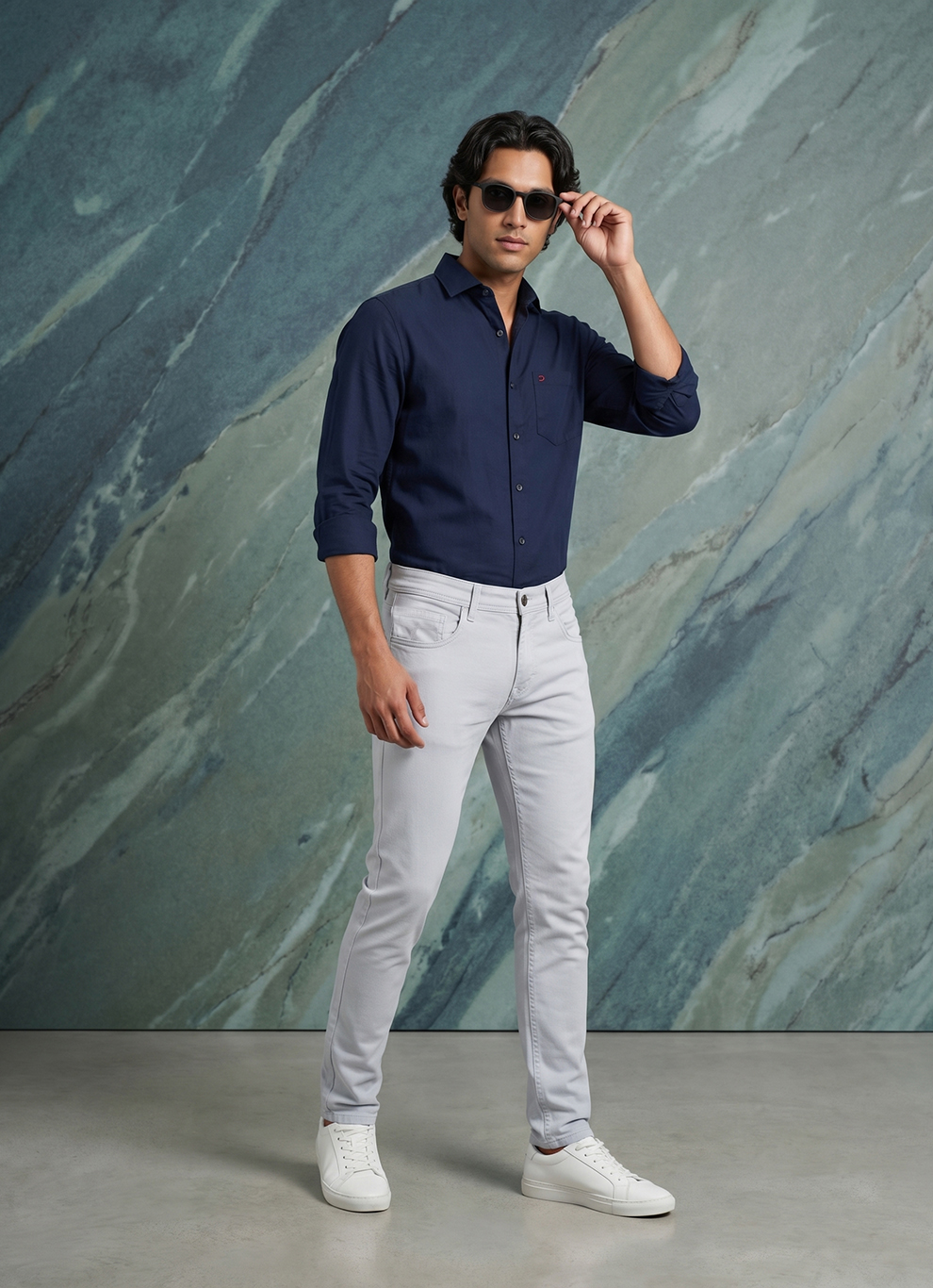 Steel Cotton Slim Fit Jeans