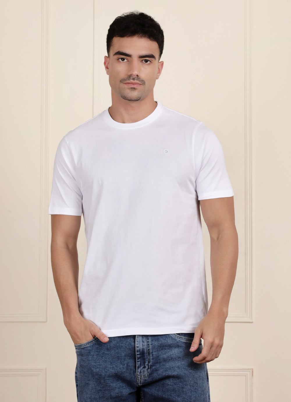 White Crew Slim Fit Tshirt