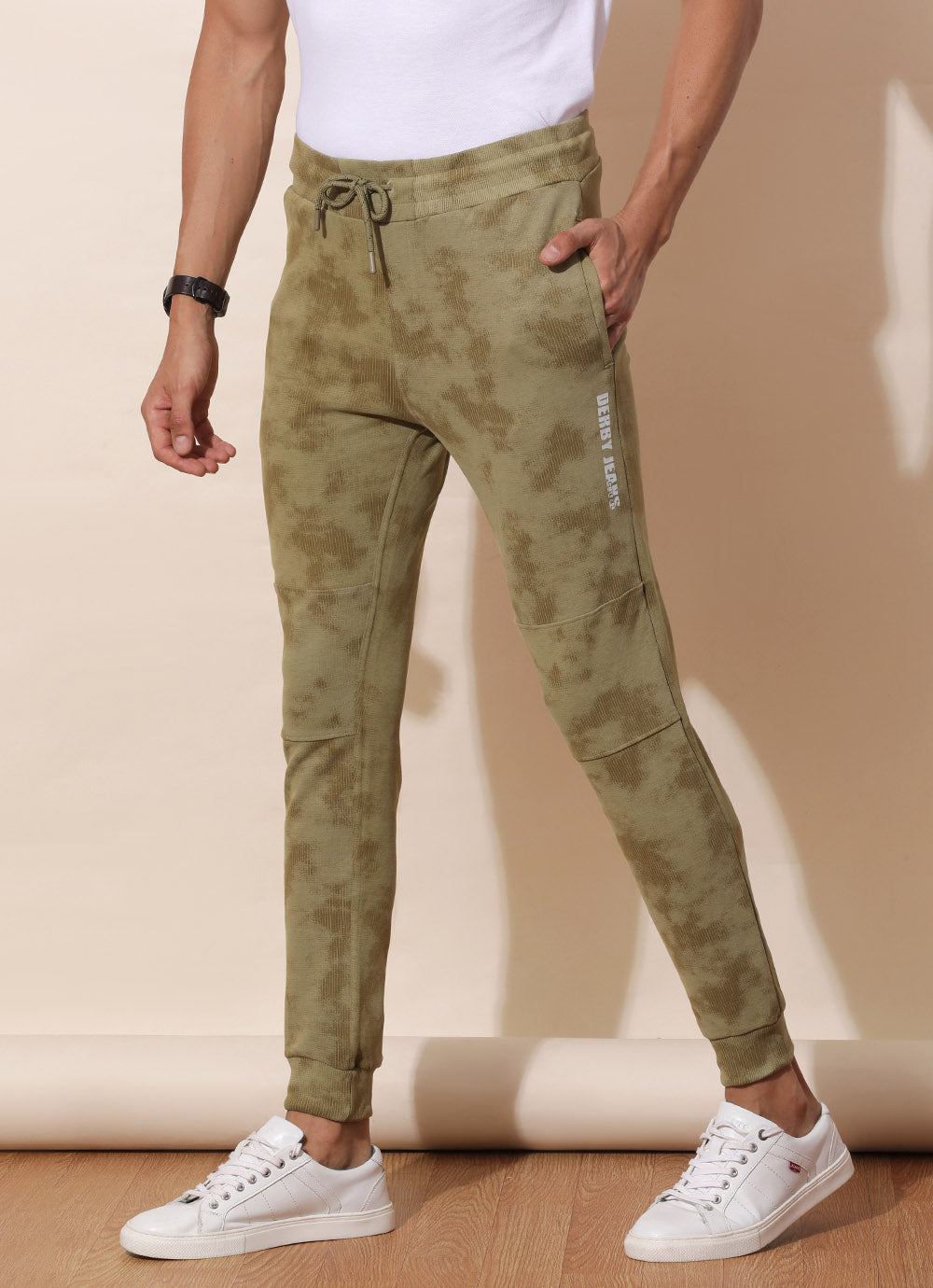 Green Cotton Knitted Jogger with Side pocket with Flap