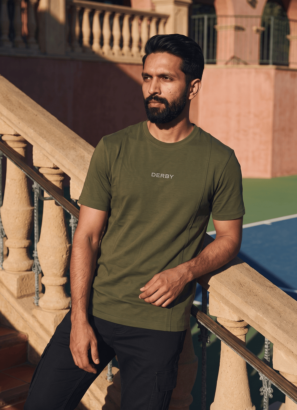Olive Cotton Regular Fit Tshirt