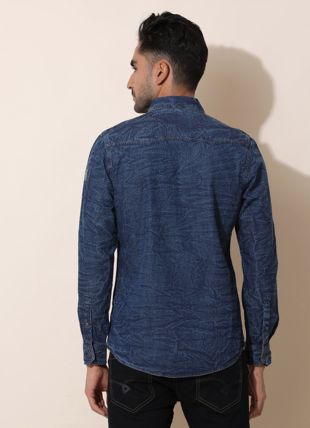 Vivid Blue -Solid Indigo Slim Fit Shirt