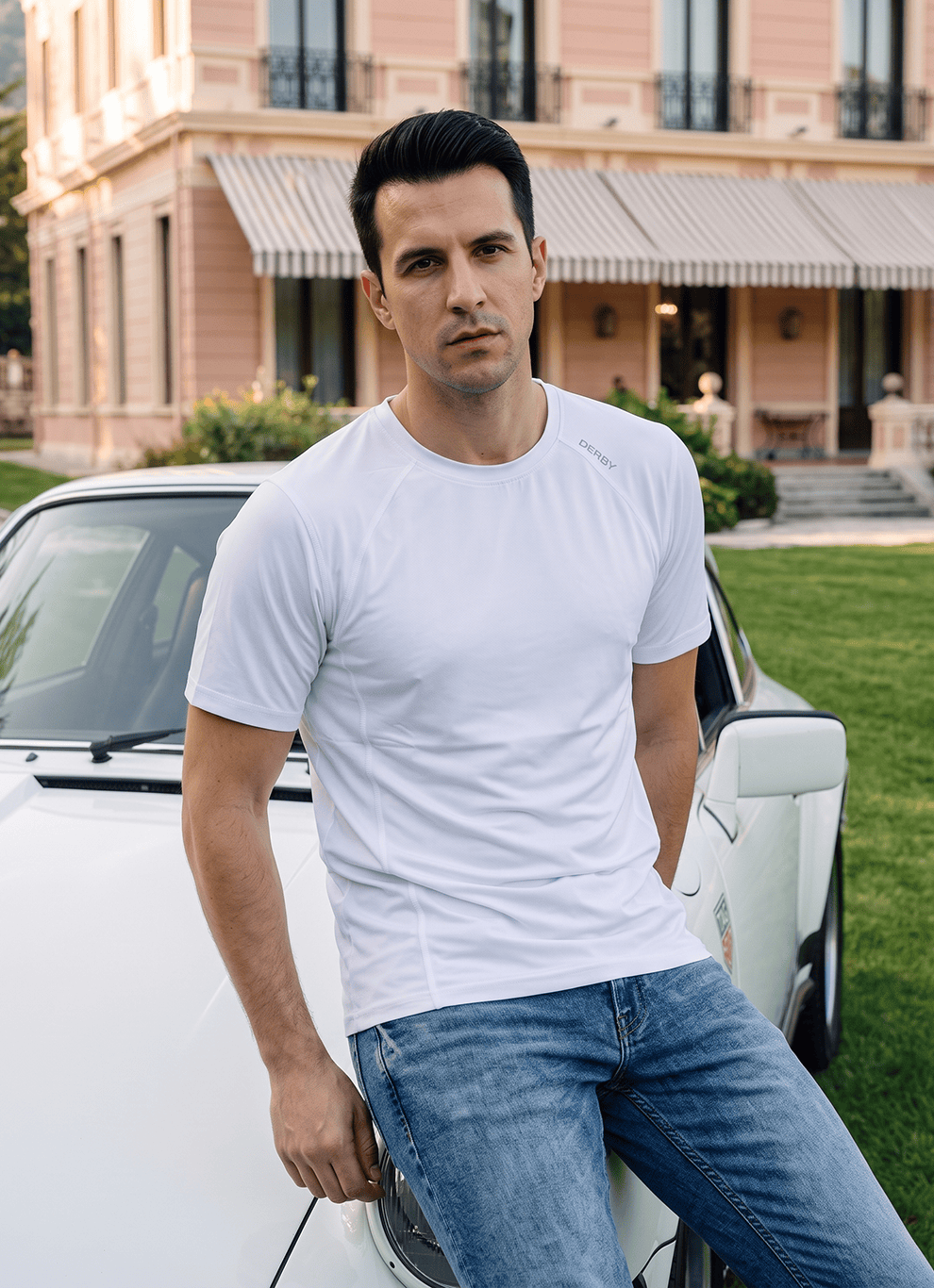 White Cotton Regular Fit Tshirt