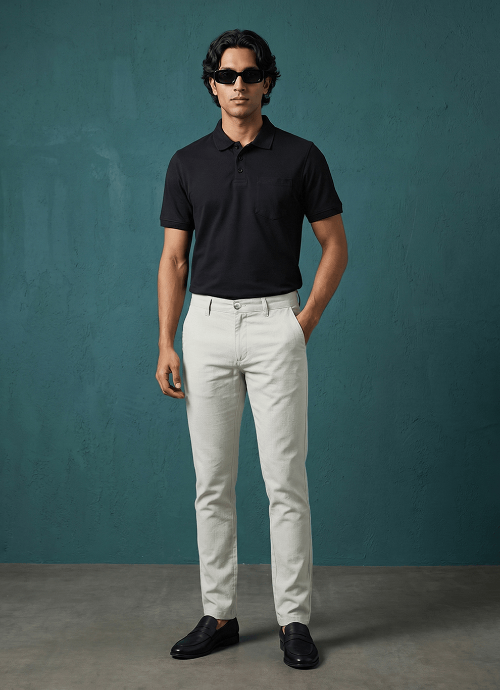 Aquagreen Cotton Slim Fit Trouser