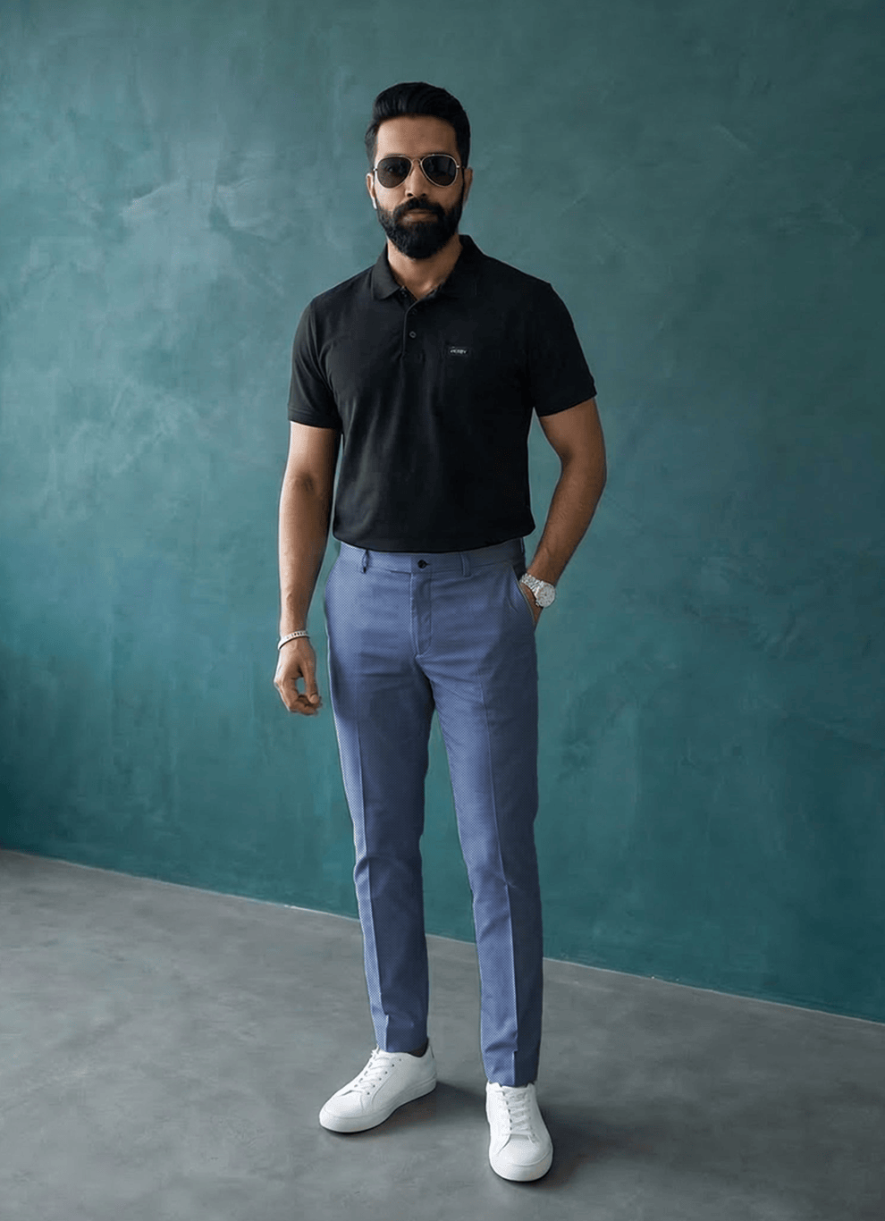 Steel Cotton Slim Fit Trouser