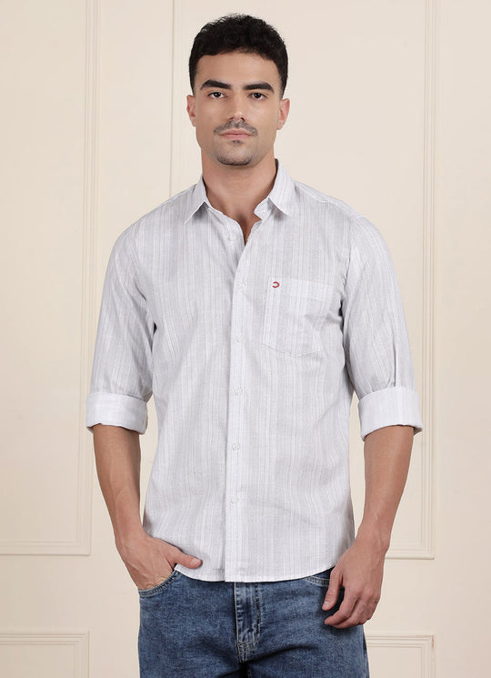 White Stripe Printed