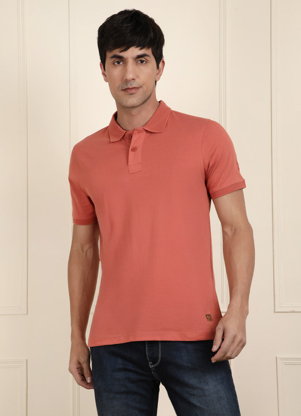 Pink Polo Slim Fit Tshirt