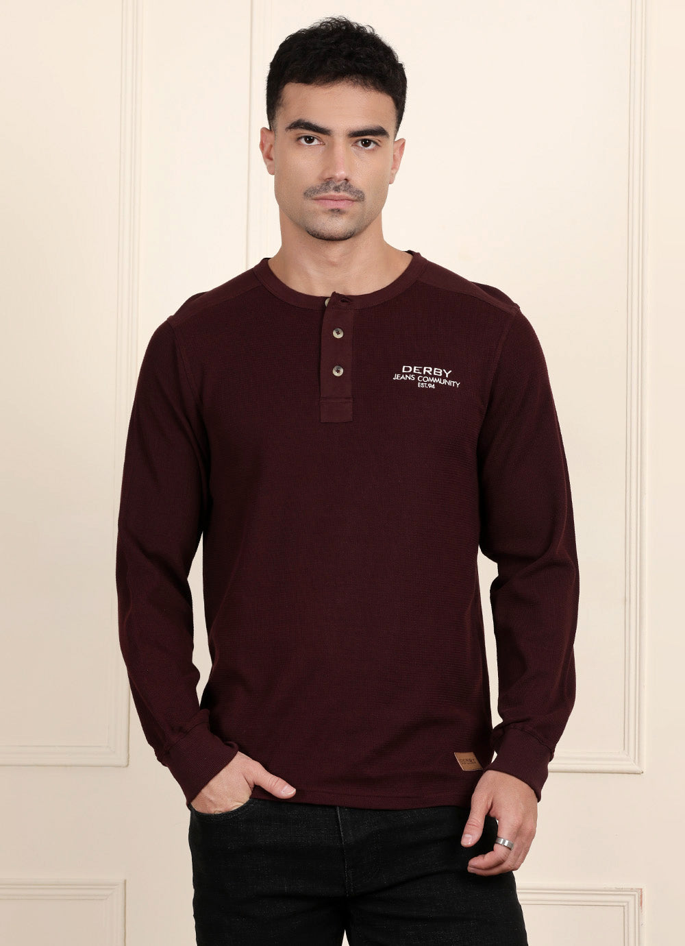 Burgundy Henley