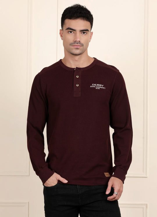 Burgundy Henley