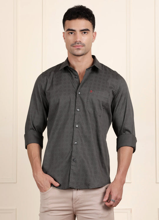 Grey Geo Print