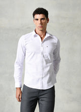 Purple Stripes Cotton Slim Fit Shirt