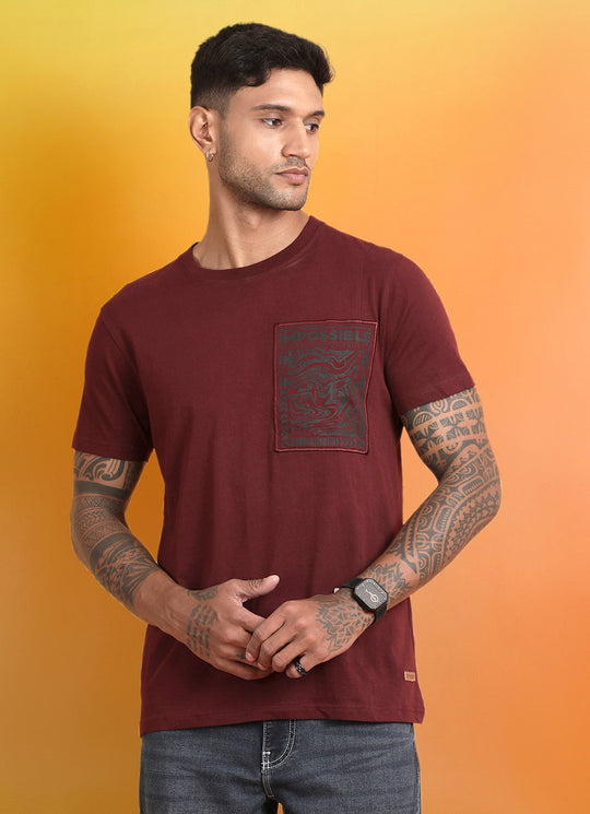 Maroon Round Neck