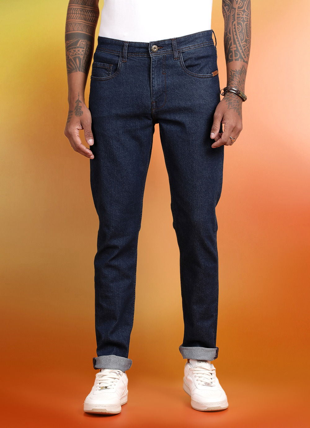 Khaki Twill Slim Fit Jeans