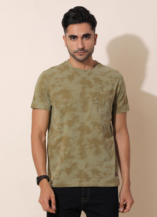 Verdant Olive Round Neck