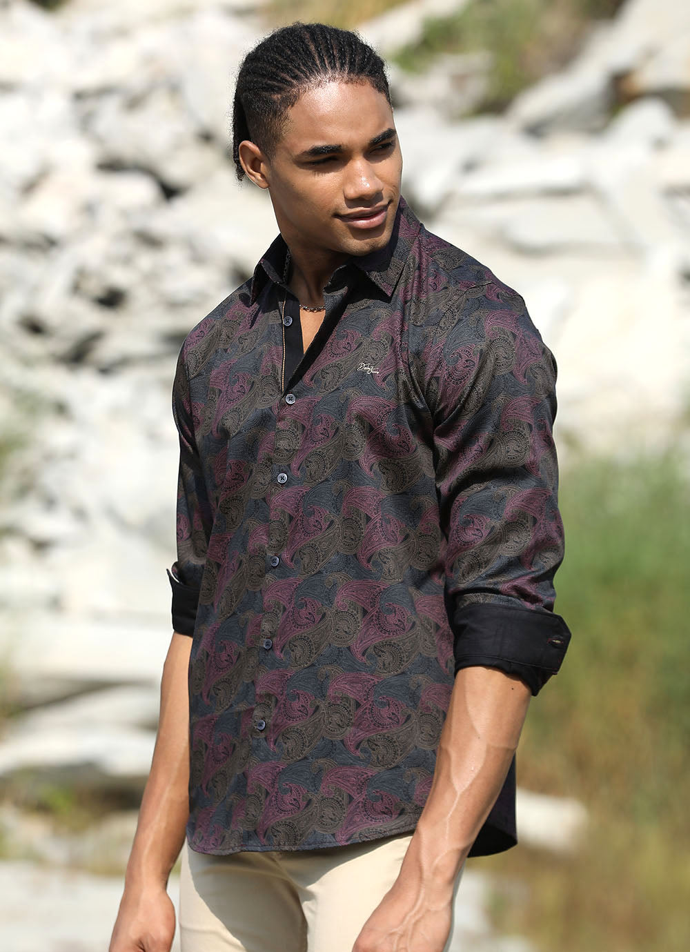 Black Motif Printed