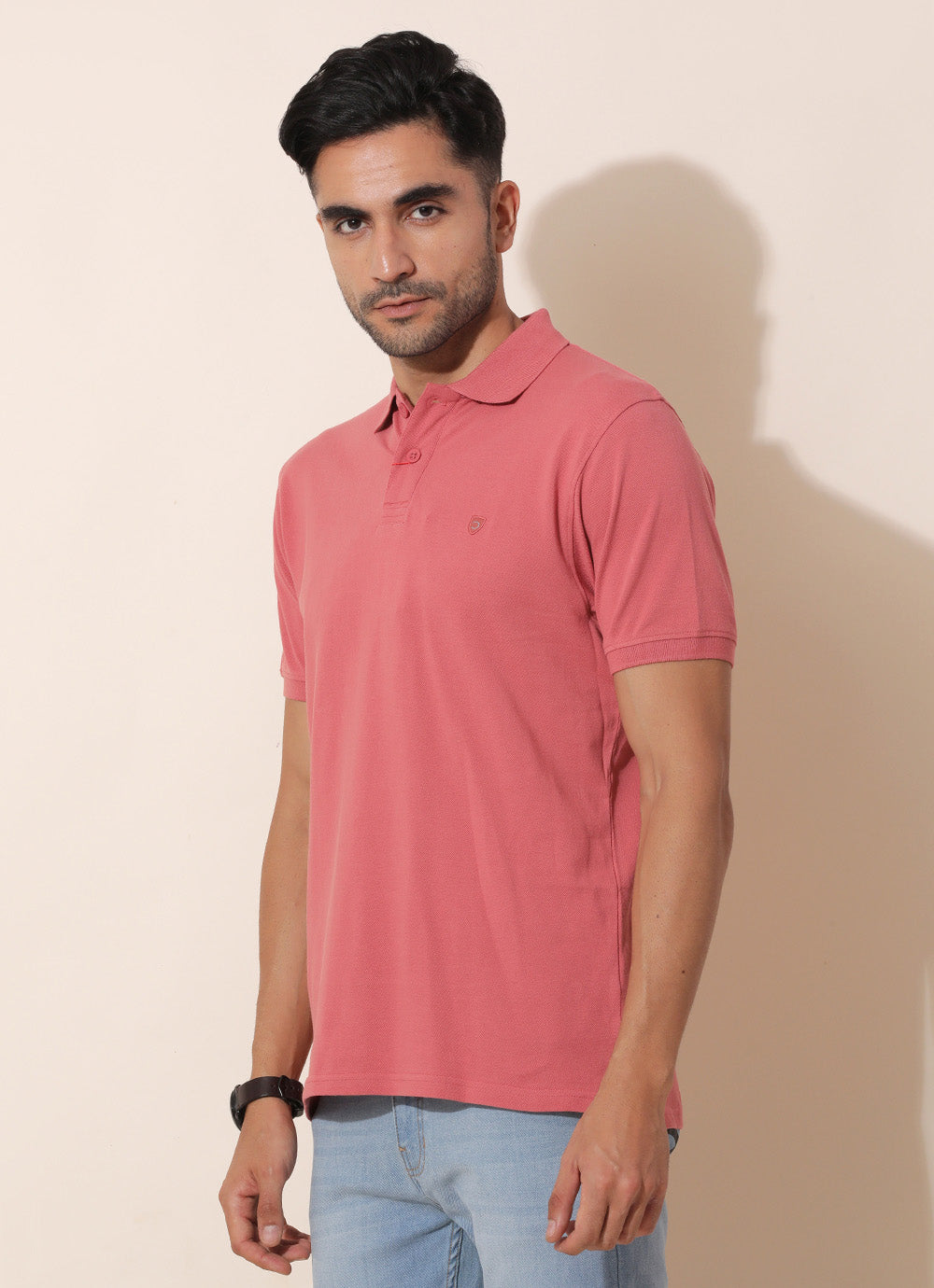 Pink Polo Slim Fit Tshirt