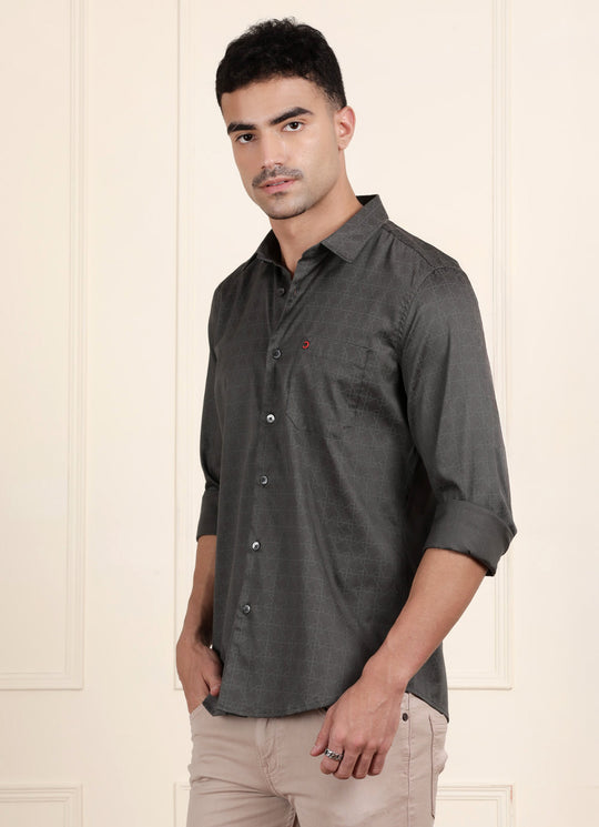Grey Geo Print