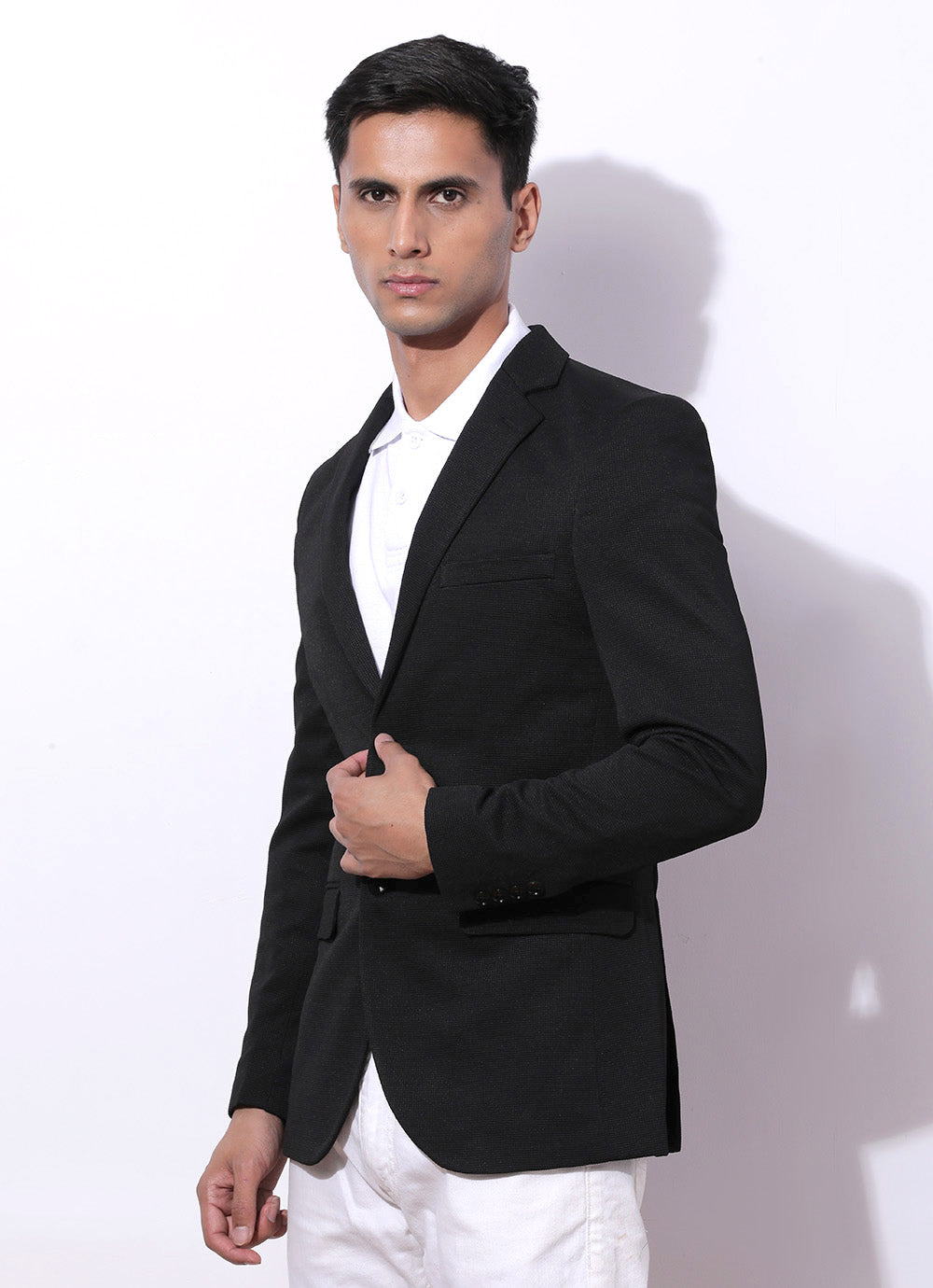 Niger Black- Slim Fit Knitted Blazer