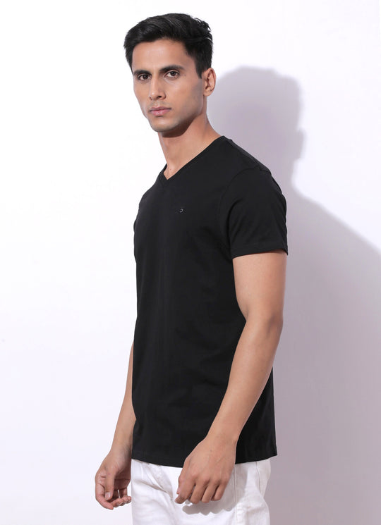 Cool Black V Neck