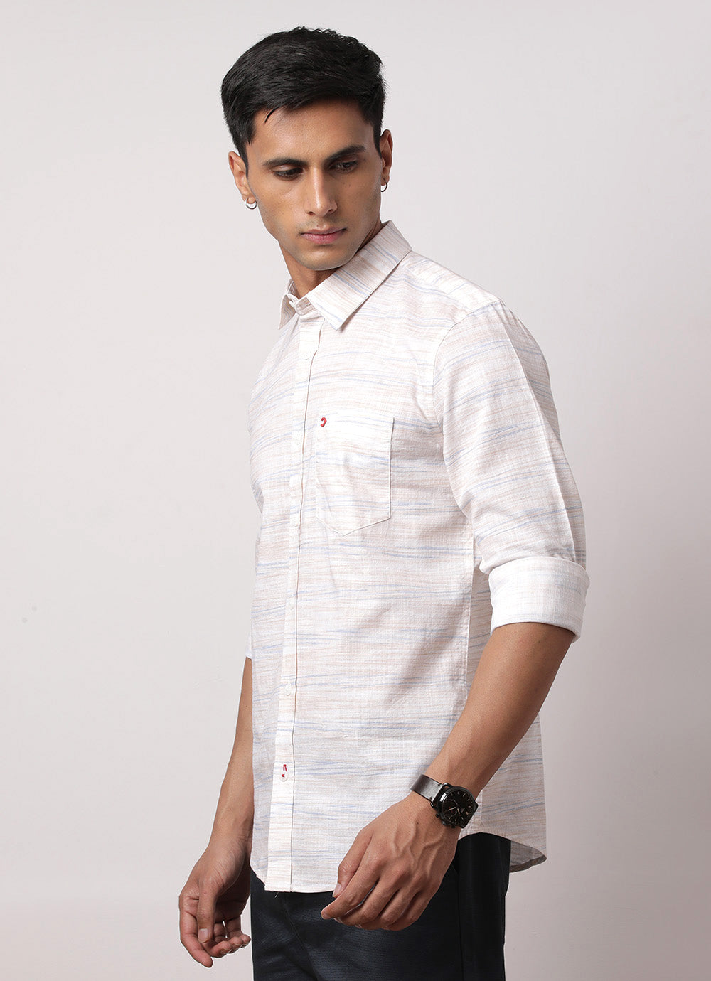 Haw Red Printed Cotton Shirt