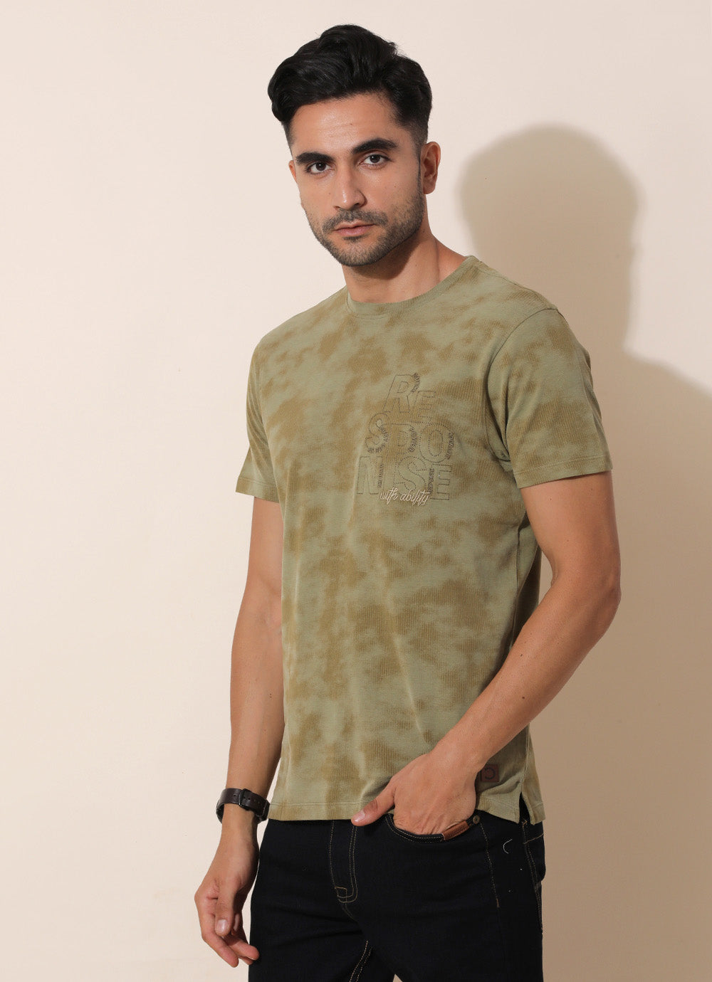 Verdant Olive Round Neck