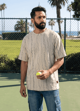 Sand Textured Cotton Oversized Fit Tshirt