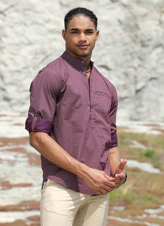 Kashi Maroon Kurta