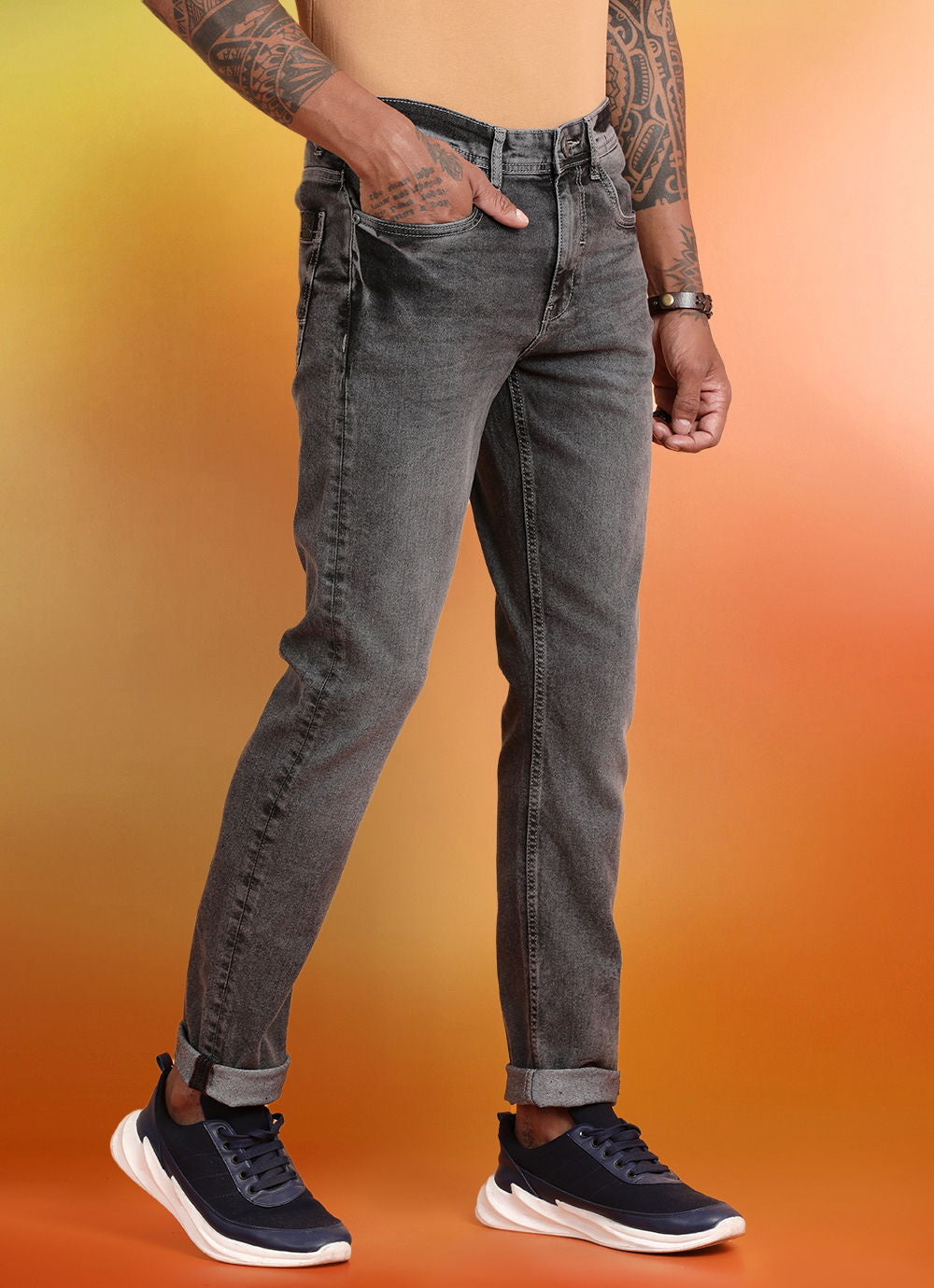 Ash grey denim