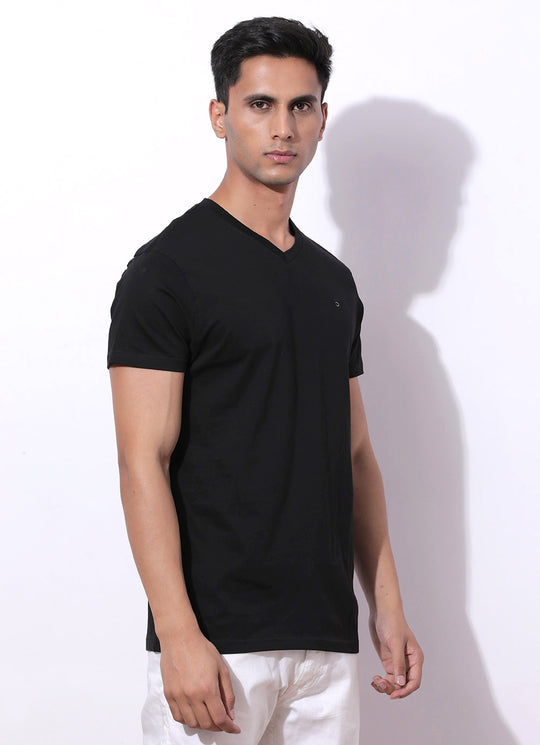 Cool Black V Neck