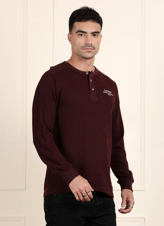 Burgundy Henley