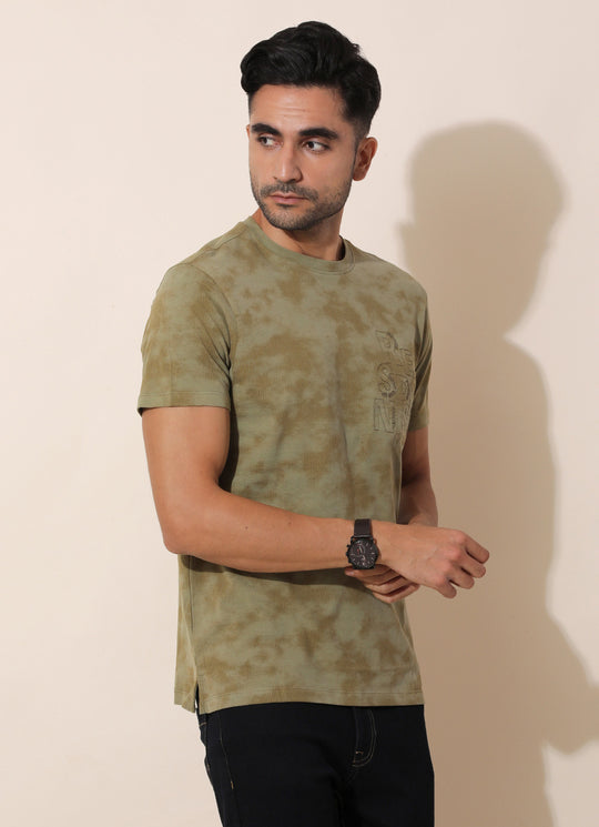 Verdant Olive Round Neck