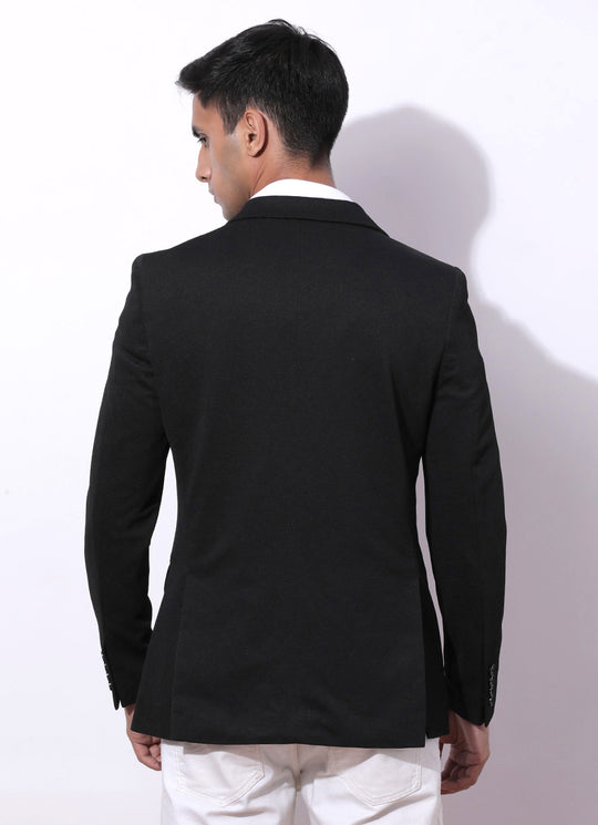 Niger Black- Slim Fit Knitted Blazer