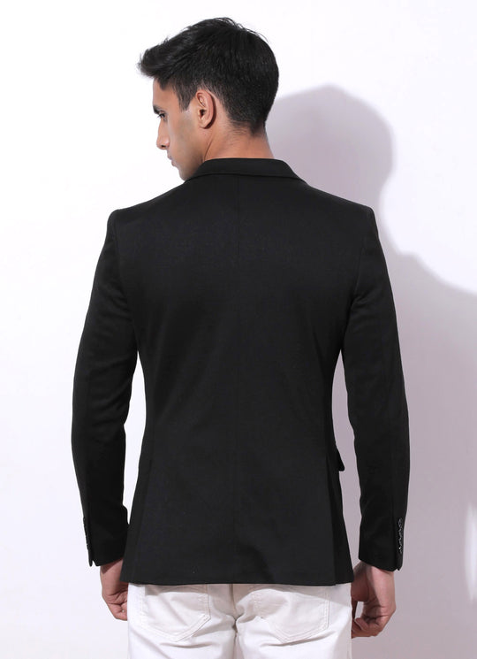 Pica Hudsonia Black -   Slim Fit Knitted Blazer