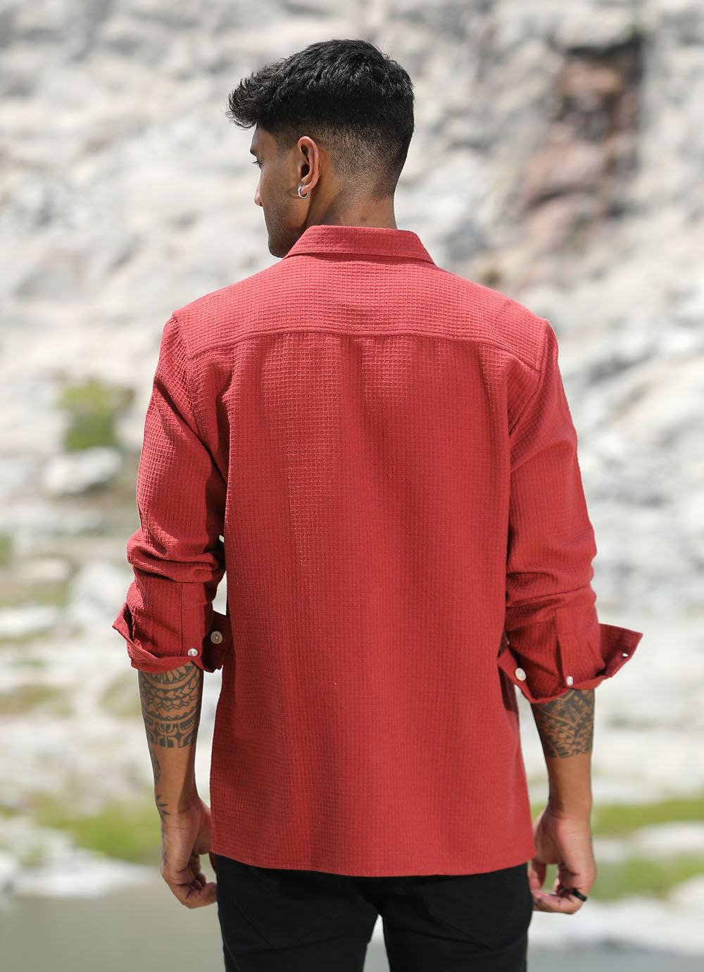 Rust Red Casual Shirt