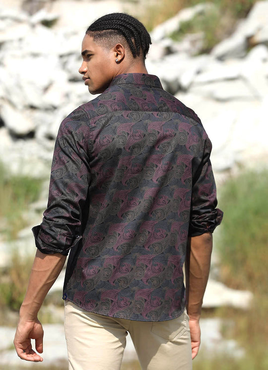 Black Motif Printed