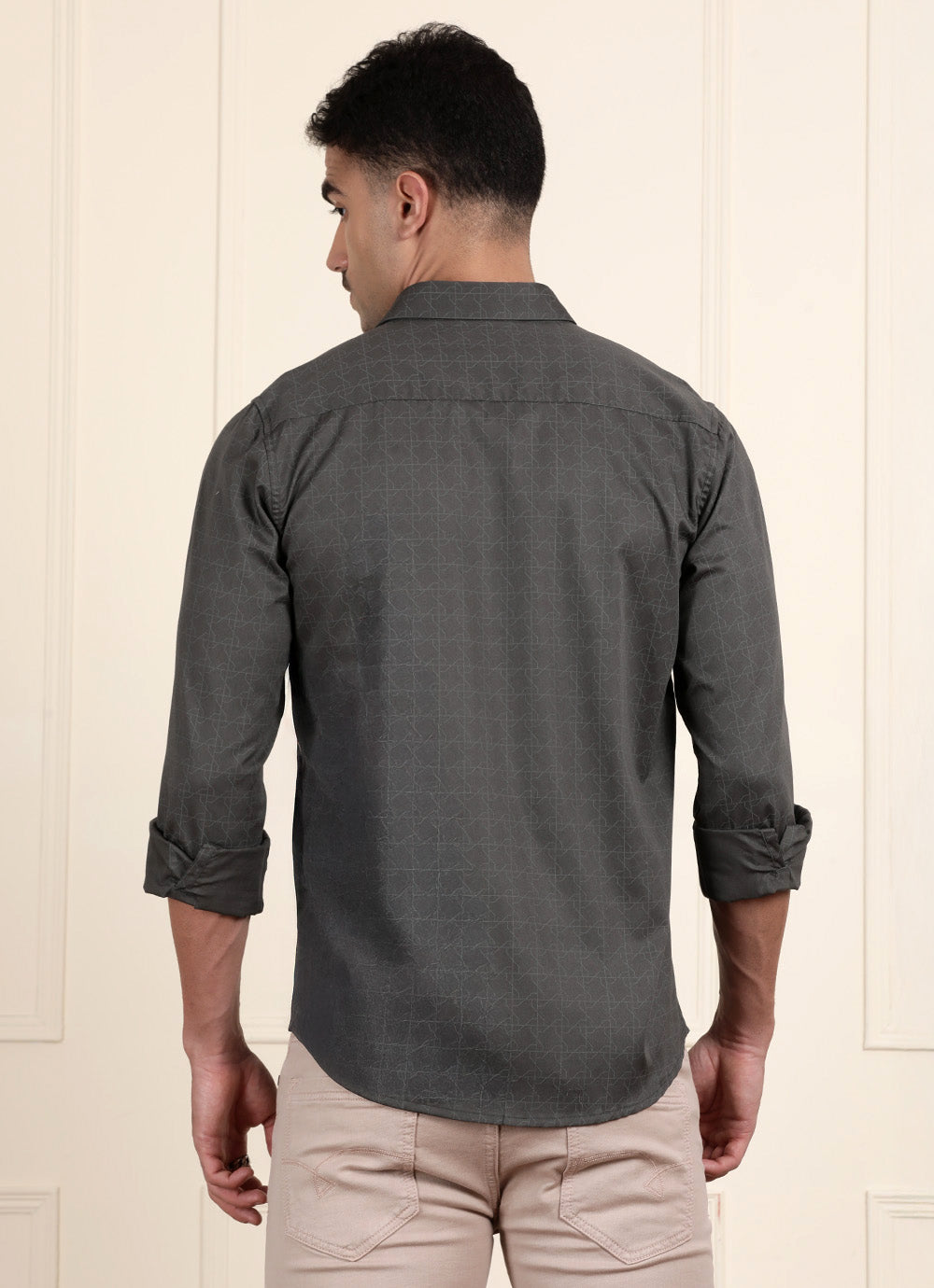 Grey Geo Print