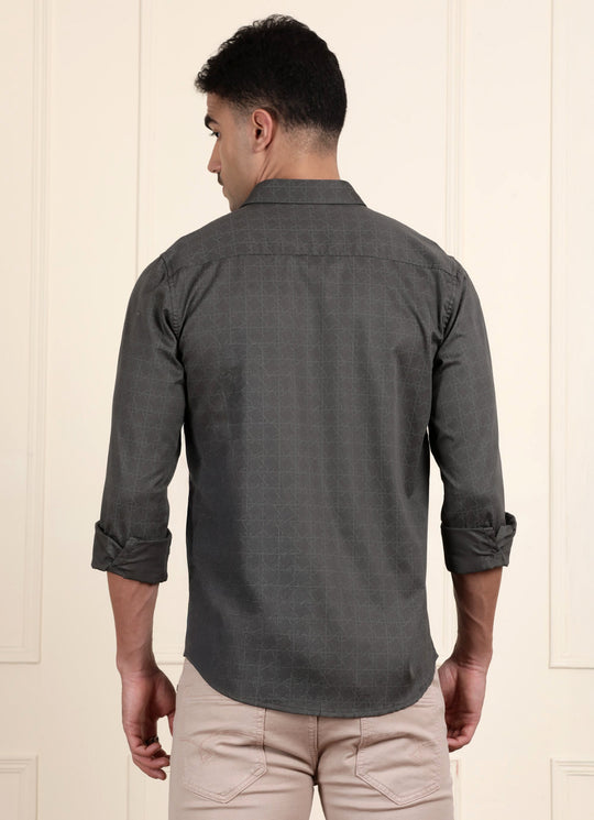 Grey Geo Print