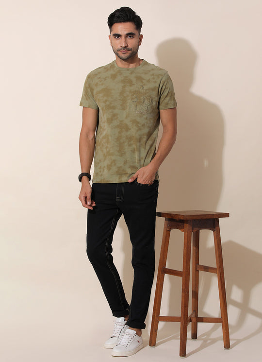 Verdant Olive Round Neck