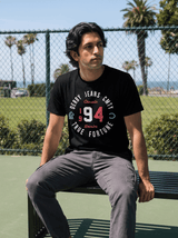 Black 1994 Varsity Print Cotton Regular Fit Tshirt