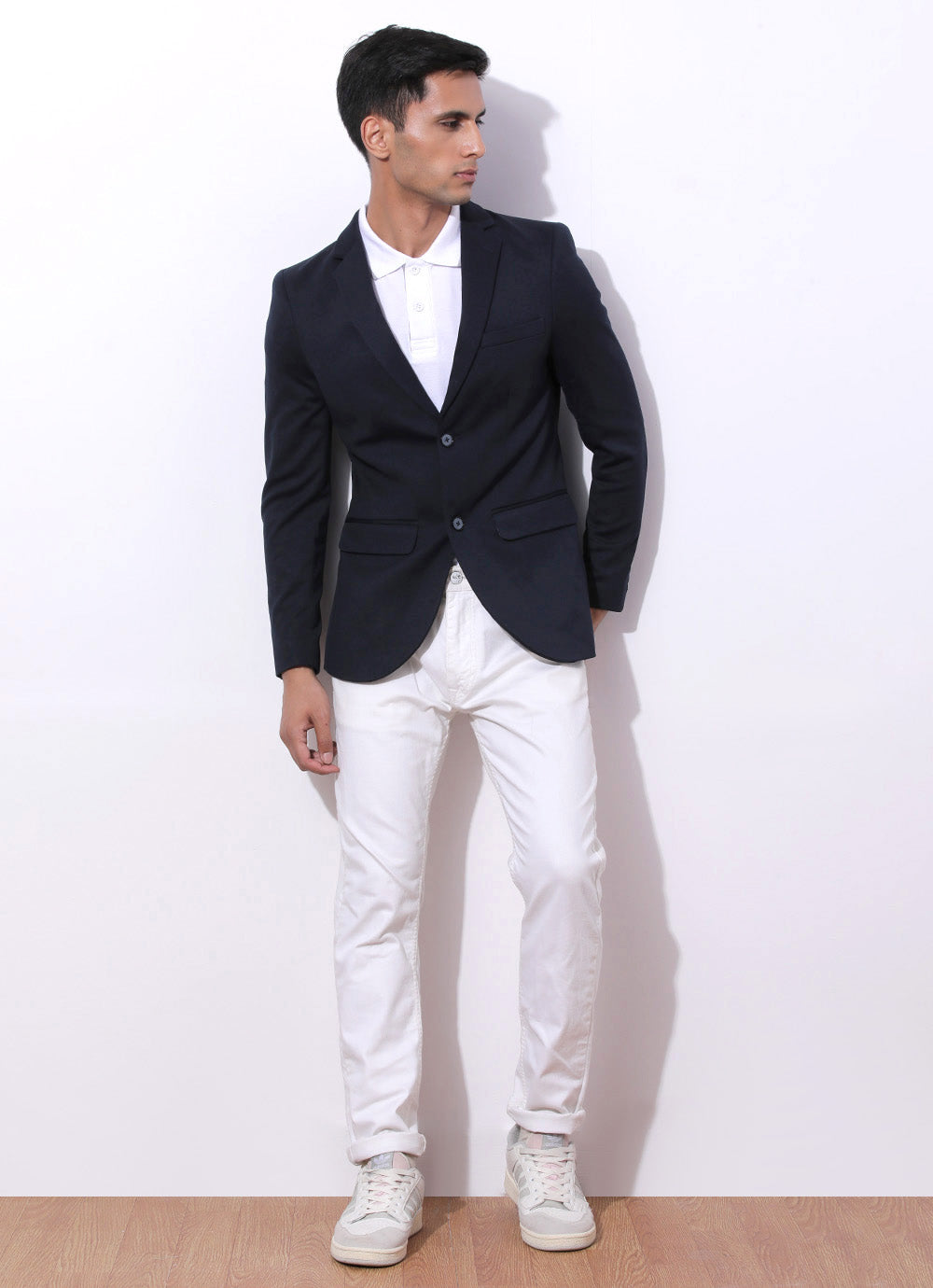 Steller'S Blue - Slim Fit Knitted Blazer