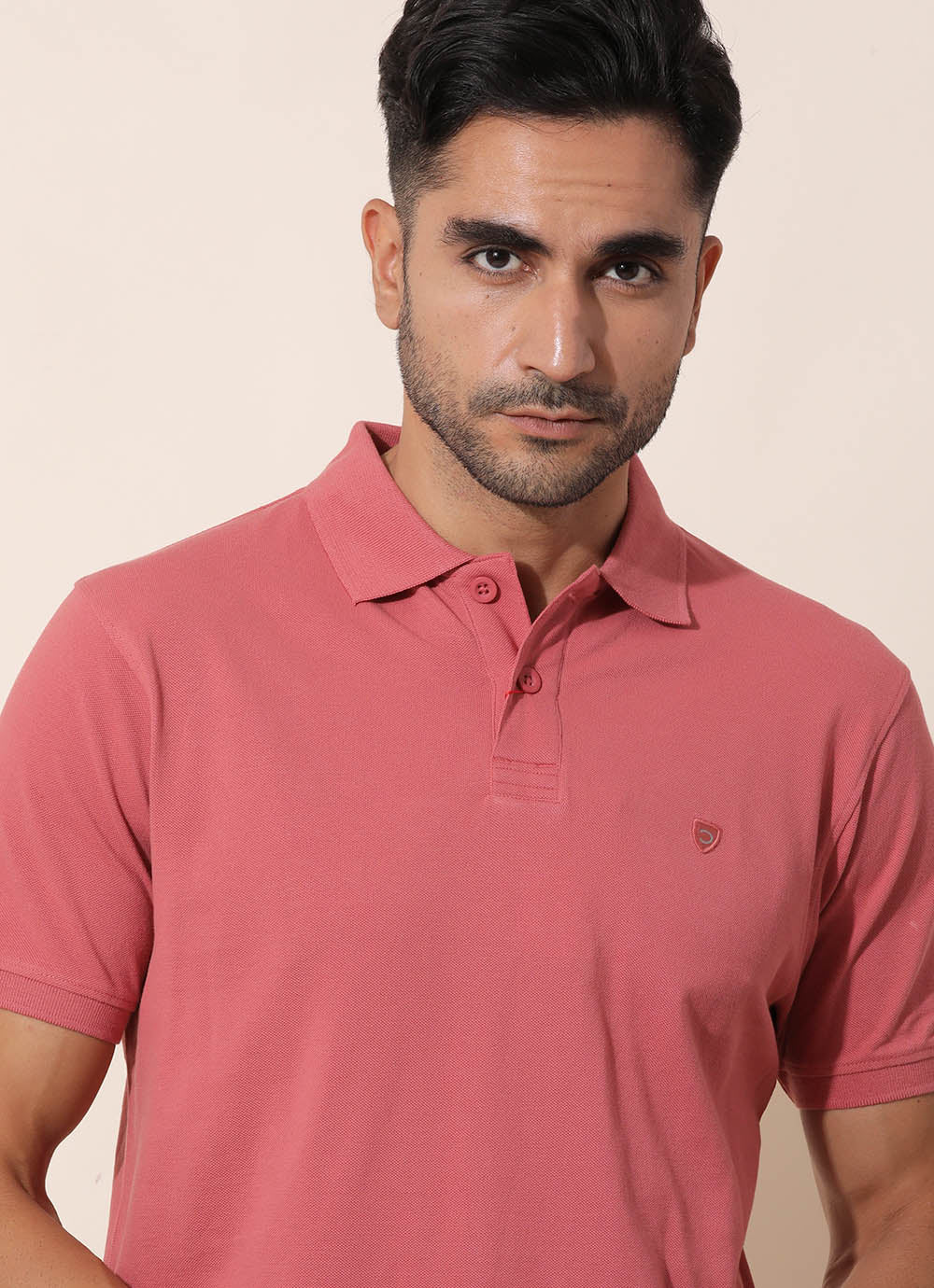 Blush Pink -Slim Fit Polo T-Shirt