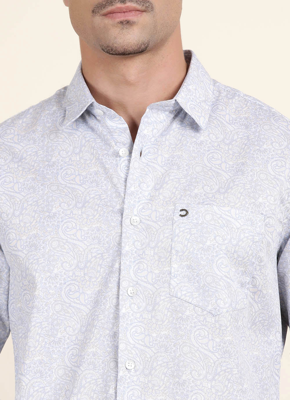 Ice Blue Printed
