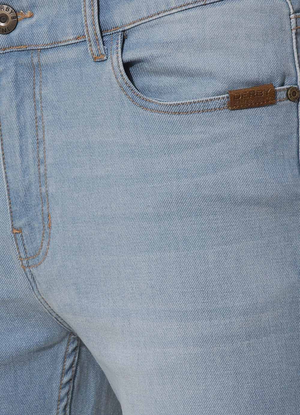 Light blue Jeans with U pocket made of Twill Denim