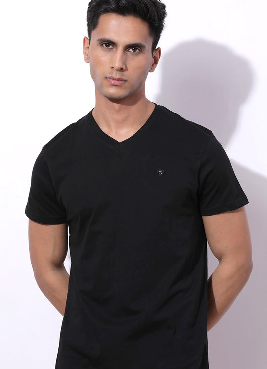 Cool Black V Neck