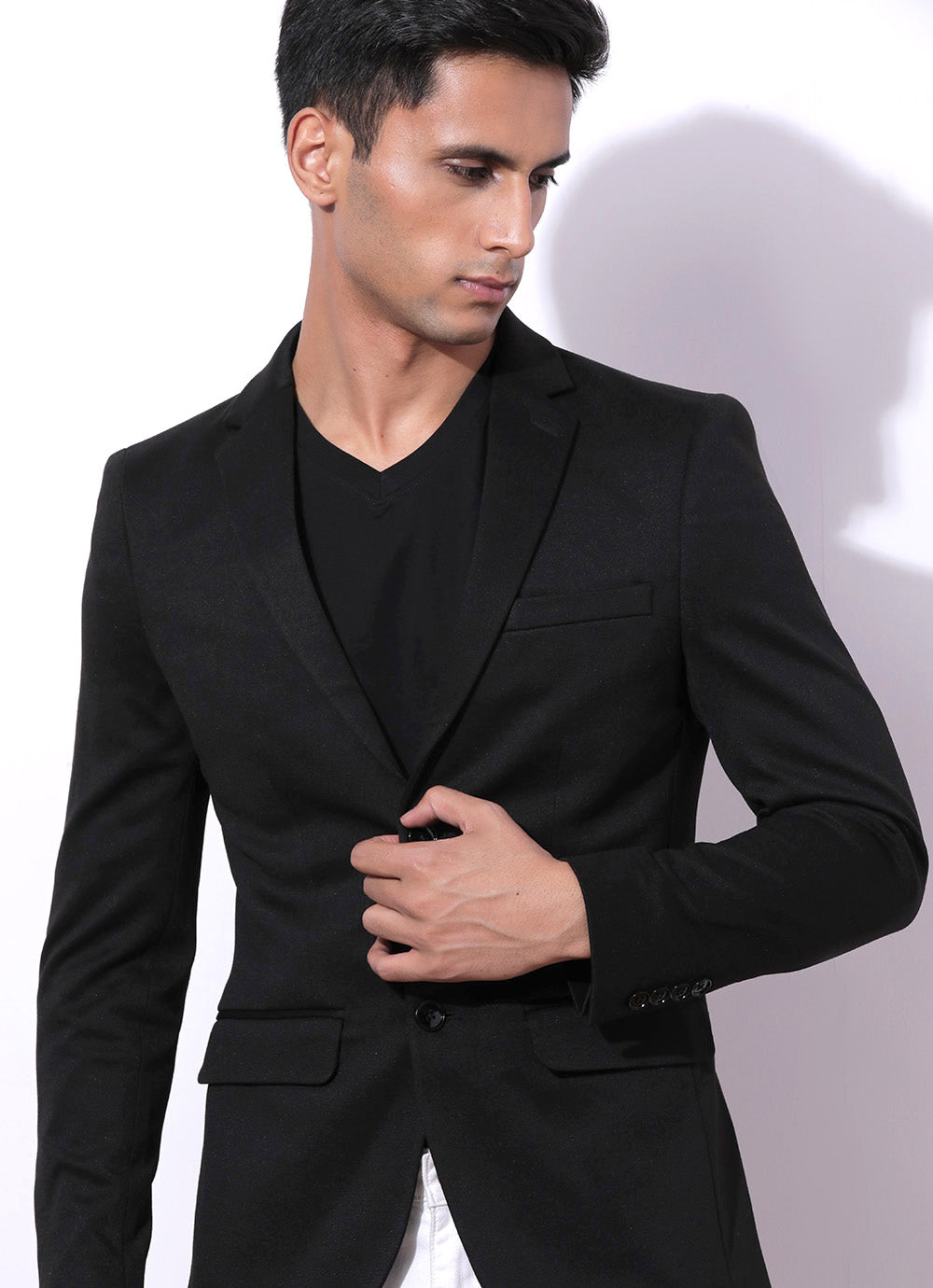 Pica Hudsonia Black -   Slim Fit Knitted Blazer