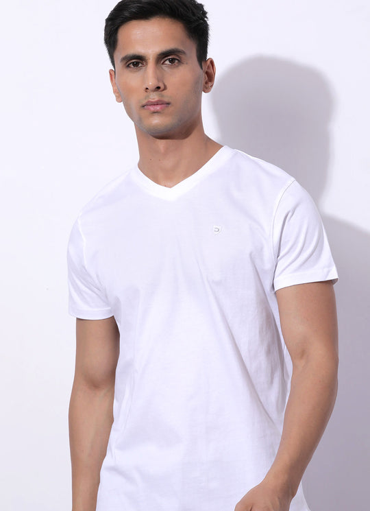 Frosty Whitre V Neck