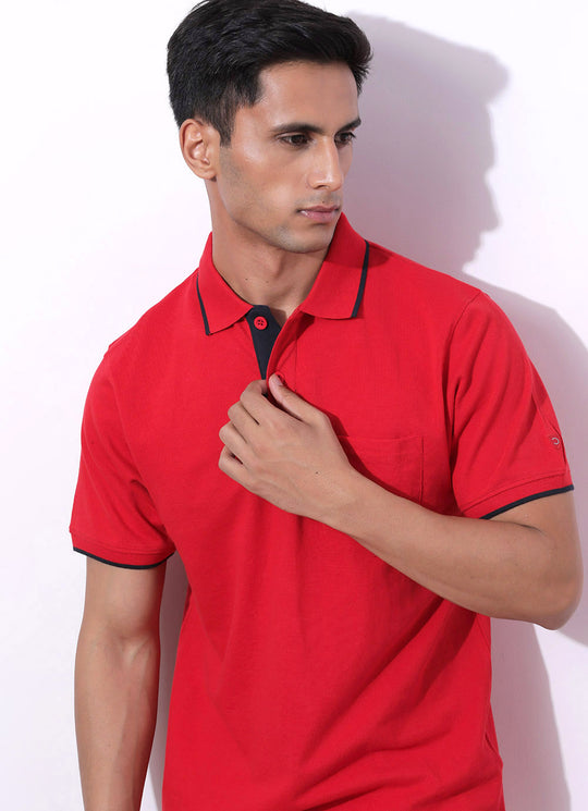 Subtle Red Polo