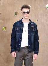 Mud Washed Denim Slim Fit Jacket