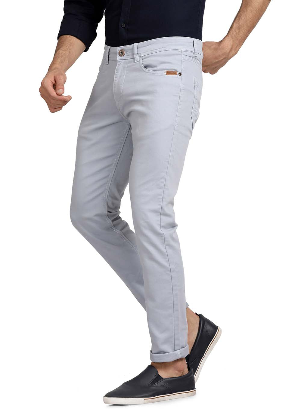 Derby Blue Clean Look Slim Fit Knitted Jeans