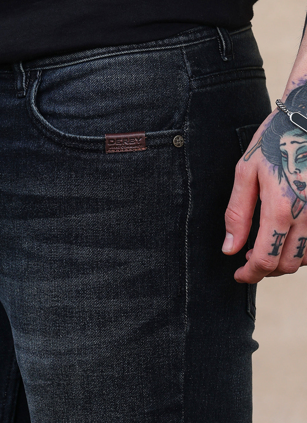 Midnight Blue Faded Twill Slim Fit Jeans